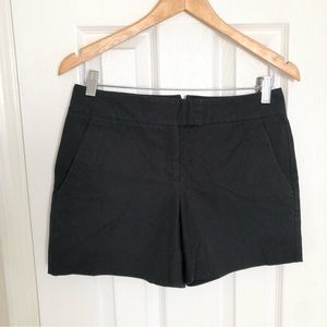 THEORY Lynie Twill Stretch Flat Front Chino Black Shorts Size 4